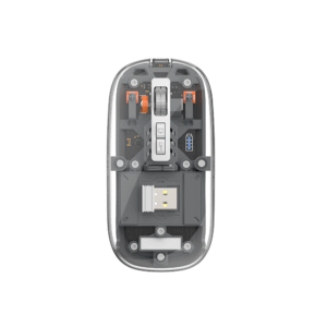 Wiwu Crystal Wireless Mouse Removable Cover Dual Bluetooth Mouse 3 Modes Connect  Wireless Mouse - Grey