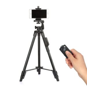 Yunteng Vct 5208 Professional Lightweight Aluminum Portable Tripod Stand with Bluetooth Remote