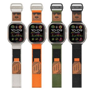 Nylon Leather Strap for Apple Watch Ultra For Apple watch 38/40/41mm 42/44/45/49mm series